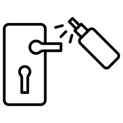 Cleaning Door Handle Icon