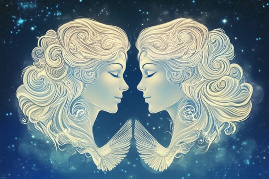 Astrology and its influence  the gemini zodiac sign and symbol representing duality and change