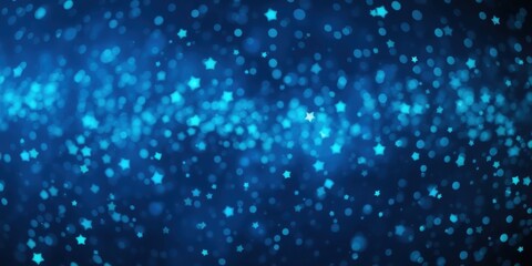 Abstract Blue Sparkle Background with Starry Night Design