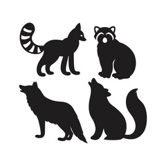 Stylish Collection of Animal Silhouettes – High-Quality Wildlife Vector Bundle