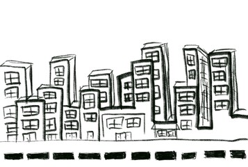 Fototapeta premium city in the city dark view