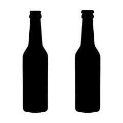 Beer bottle with cap svg cut file. Isolated vector illustration.