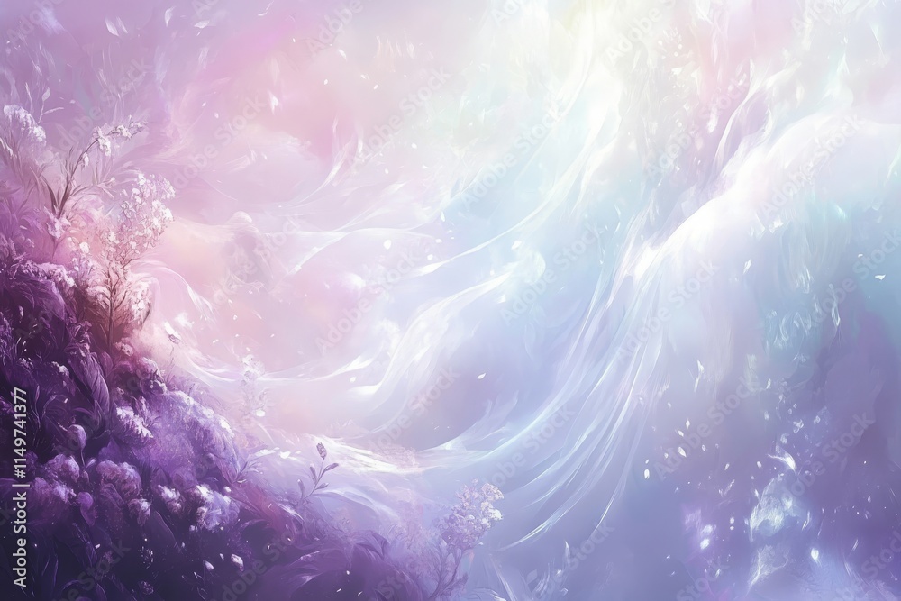 Sticker Stunning ethereal artwork background with dreamlike colors and soft, fluid textures