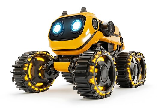 Robot on tracks.