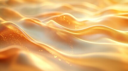 Obraz premium Abstract golden waves with light and sparkles.