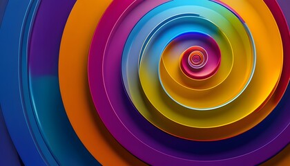 Obraz premium Radial Data Visualization - Vibrant Design