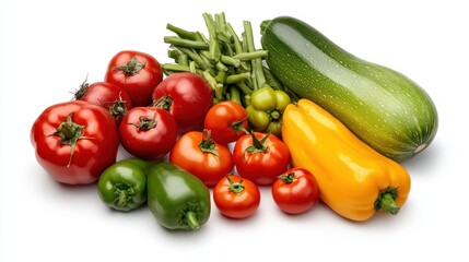 Vibrant assortment of fresh garden vegetables.
