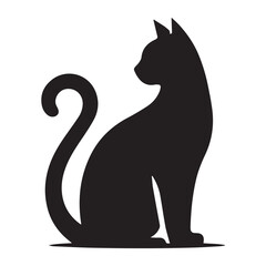 Elegant Cat Silhouette Vector Art for Your Project