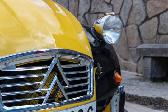 Classic Citro&euml;n 2cv passenger vehicle very popular in Europe in the 60s and 70s