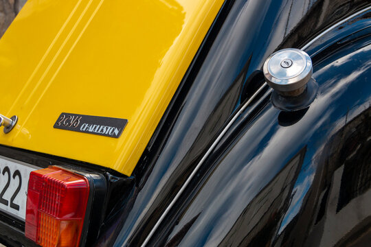 Classic Citro&euml;n 2cv passenger vehicle very popular in Europe in the 60s and 70s