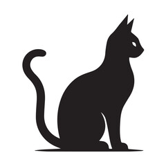 Elegant Cat Silhouette Vector Art for Your Project