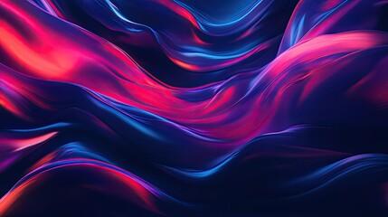 Obraz premium Abstract glowing lines in vivid colors, weaving and swirling dynamically on a dark backdrop, creating a sense of movement and flow.