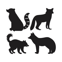 Stylish Collection of Animal Silhouettes – High-Quality Wildlife Vector Bundle