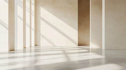 Fototapeta premium Modern interior with natural light and minimalist decor elements