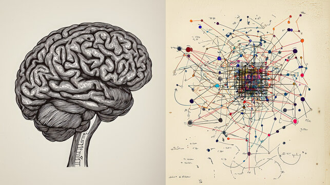A precise, anatomically accurate illustration of the human brain highlighting neural activity in the inferior frontal gyrus on the left side. Generative AI