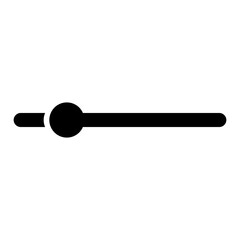 Single slider icon in black and outline style