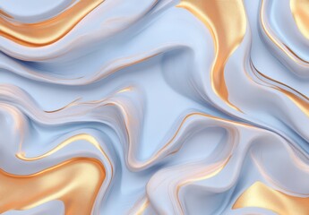 Fototapeta premium 鮮やかな青とゴールドの抽象模様が織りなす独特のテクスチャー