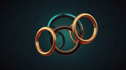three rings loop animations with alpha