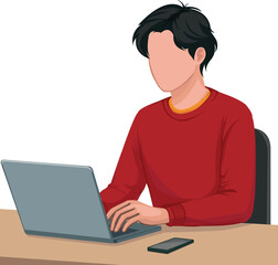 person working on laptop