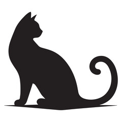 Elegant Cat Silhouette Vector Art for Your Project