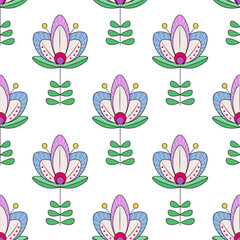 Seamless pattern with abstract colors in a Nordic style