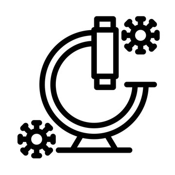 recommend clip art: Icon Microscope Lab With Style Outline