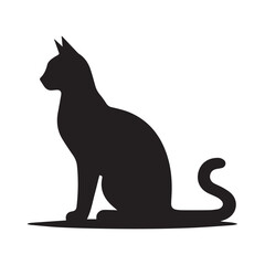 Elegant Cat Silhouette Vector Art for Your Project