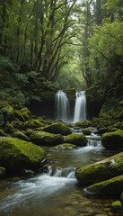 Obraz premium waterfall in the woods