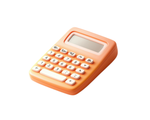 Minimalist Hand-Drawn Calculator on a Transparent Background, Symbolizing Financial Planning