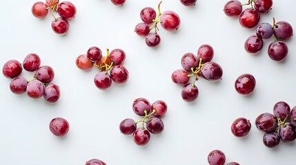 Harvesting fresh red grapes vineyard food photography indoor overhead view culinary delight