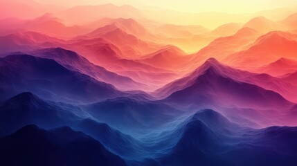 Vibrant sunset over colorful mountain range. (1)