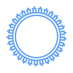 Round frame cross-stitch motifs folk embroidery