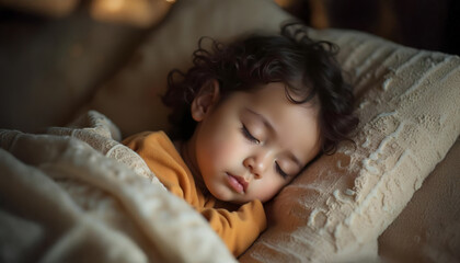Creative Concepts arab  baby sleeping in bed