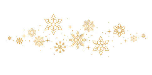 Snowflake icons. Snow. Winter. New Year and Christmas. Winter holidays. Different shapes of snowflakes. A set of editable icons. Vector image.