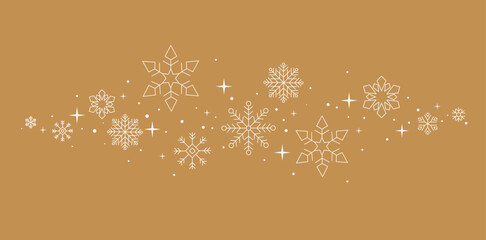Snowflake icons. Snow. Winter. New Year and Christmas. Winter holidays. Different shapes of snowflakes. A set of editable icons. Vector image.
