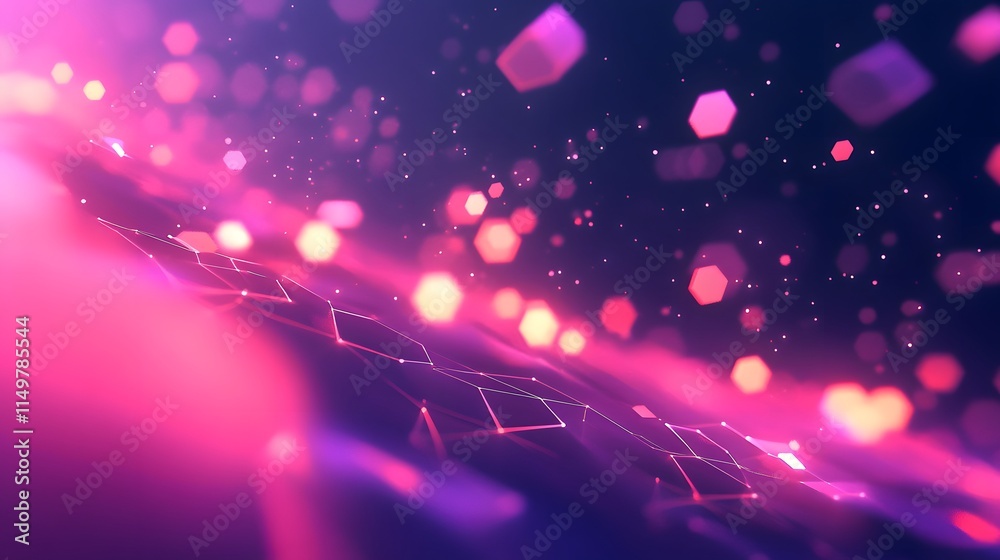 Poster dynamic abstract light patterns digital universe graphic design futuristic space aerial view visual 