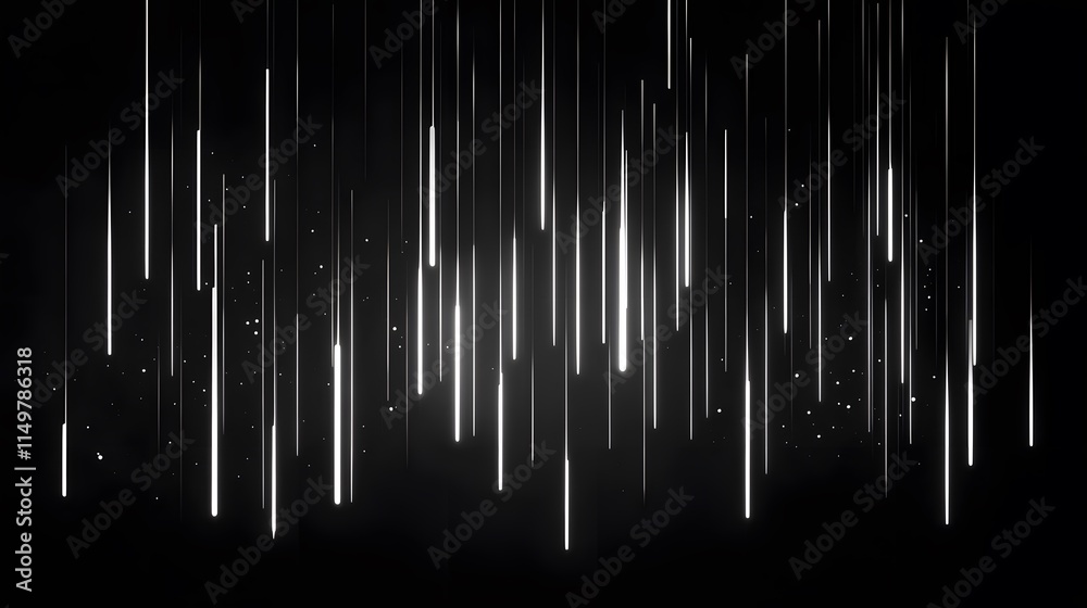 Poster light trails creating abstract patterns in dark space visual art digital environment high contrast v