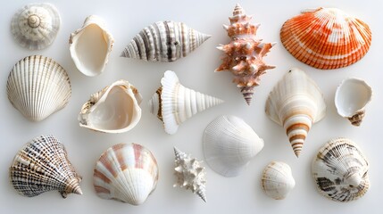 Collecting colorful shells at the beach nature photography coastal environment close-up view marine concept