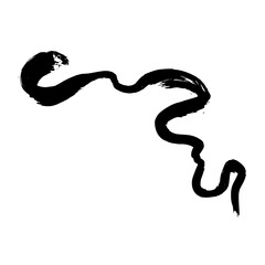 Elegant Hand Drawn Brush Grunge Wave Stroke Texture