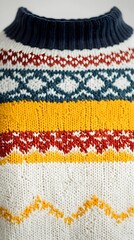 Obraz premium Cozy Knit Sweater with Colorful Pattern Design
