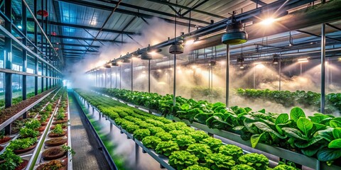 Sustainable Indoor Aeroponic Farming: Leafy Greens Growing System