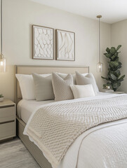 Obraz premium An interior design of the bedroom