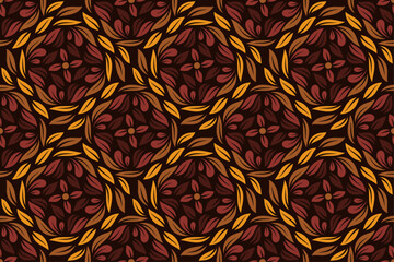 Dried Leaves Seamless Pattern