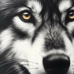close up of a wolf