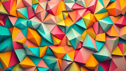 Obraz premium Dynamic geometric patterns in vibrant colors abstract art digital design colorful environment artistic viewpoint