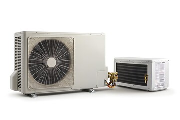 Obraz premium air conditioning compressor isolated on white background