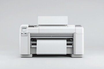 Realistic inkjet printer design illustration