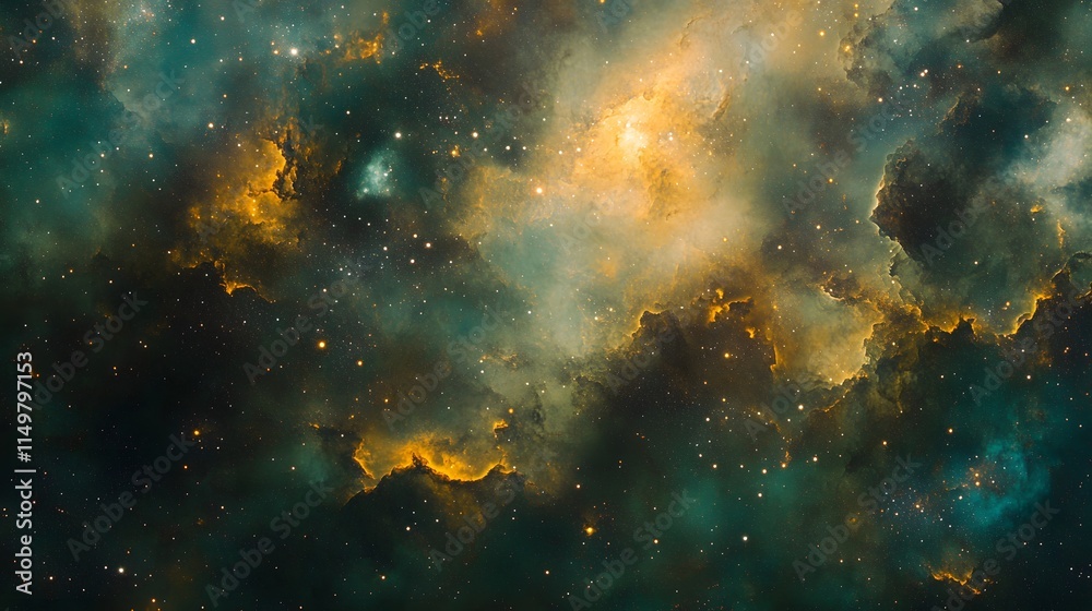 Wall mural celestial nebula clouds captured in space astrophotography cosmic environment wide angle view scienc