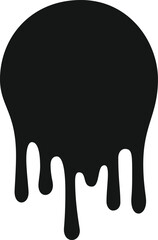 Black paint dripping down a white wall creates an eye catching abstract design, offering a modern and artistic touch, perfect for backgrounds and decorative elements in various projects