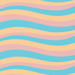 Layered Wavy Pastel Lines Pattern